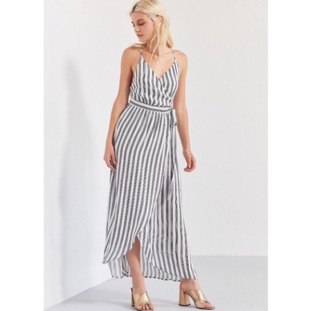 Cooperative Maxi Stripe Wrap Dress